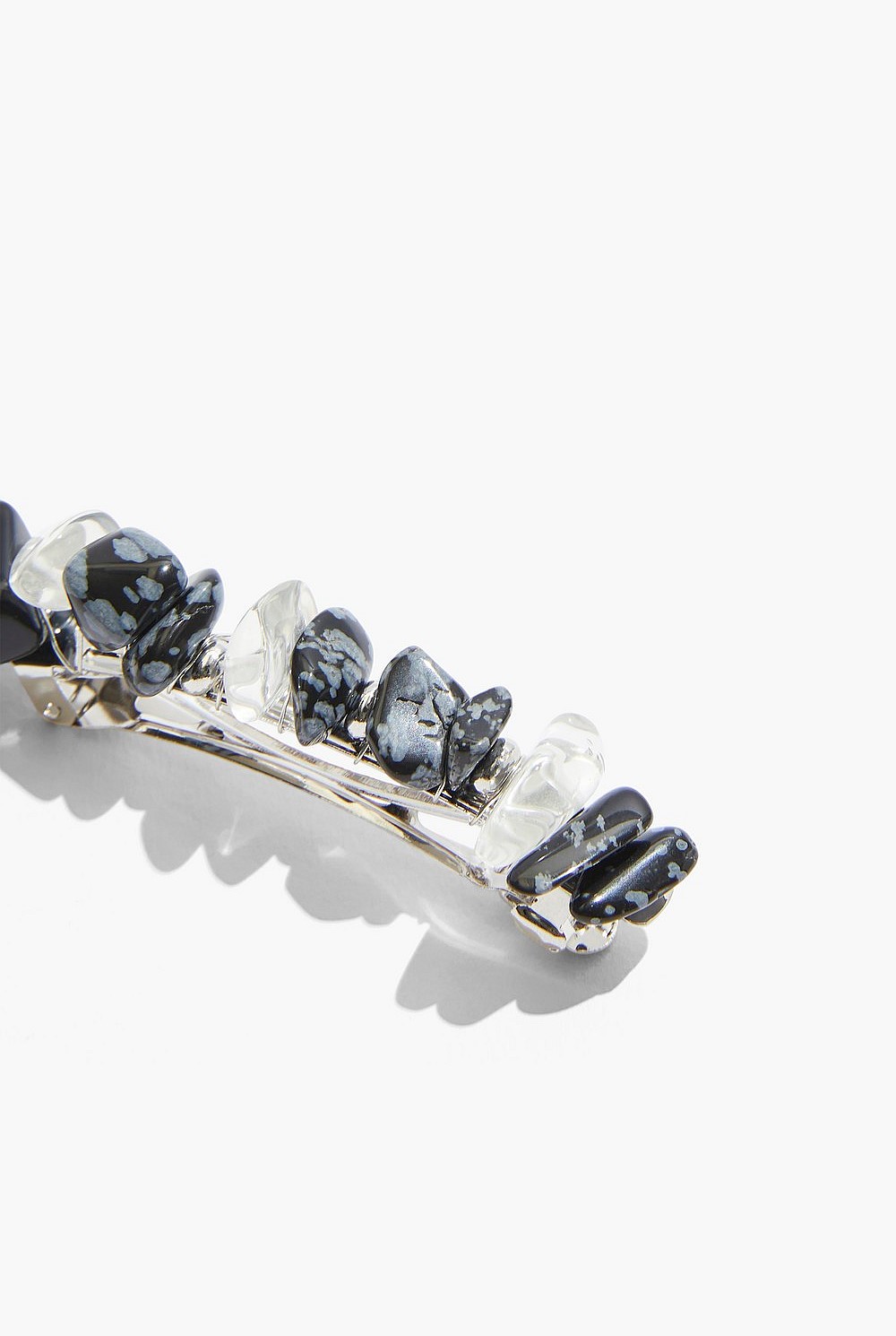 Black Multi Stone Hair Clip - Accessories | Outlet