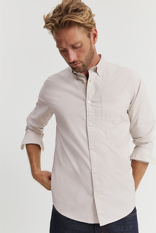 Pebble Regular Fit Washed Oxford Shirt - Casual Shirts | Outlet