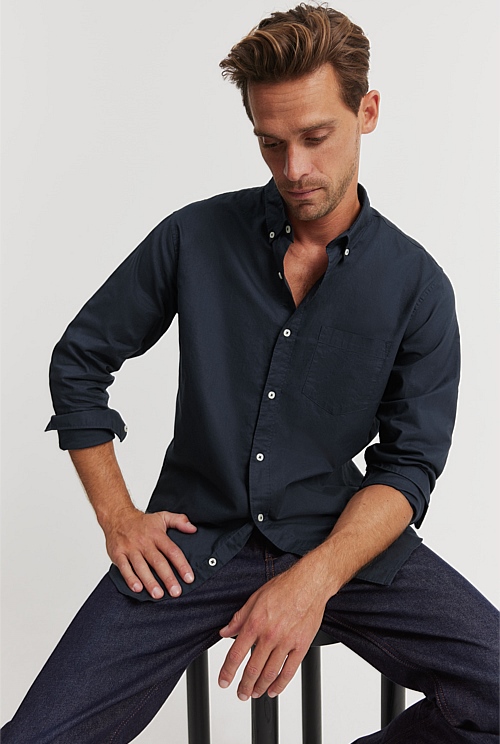 Regular Fit Washed Oxford Shirt Regular Fit Washed Oxford Shirt