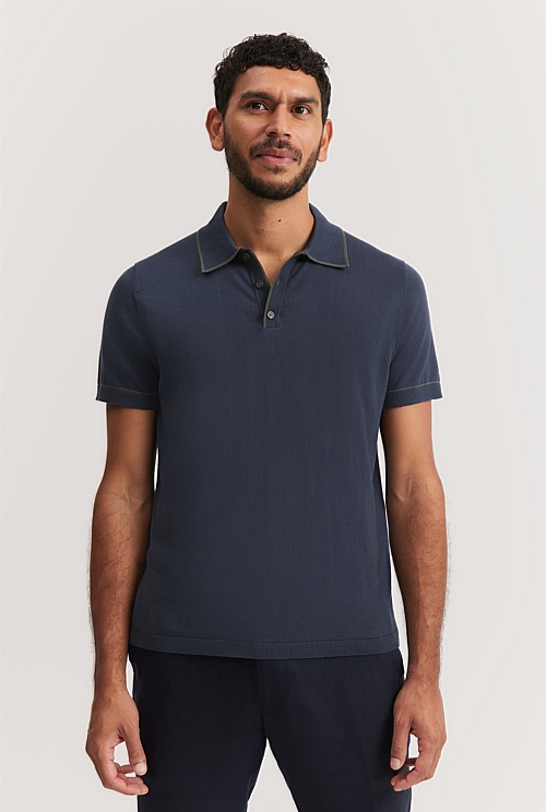 Tipped Knit Polo