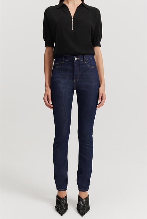 Australian Cotton Blend Mid Rise Skinny Jean