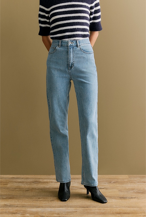 High Rise Straight Leg Jean