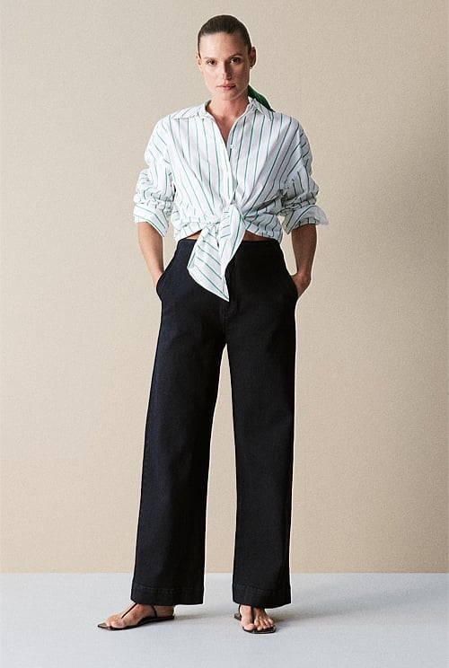 Denim Wide Leg Pant