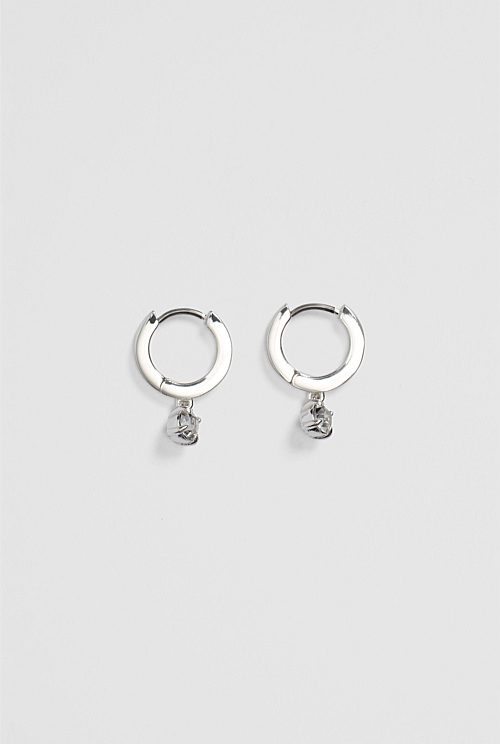 Ava Large Crystal Hoop Earring Ava Large Crystal Hoop Earring