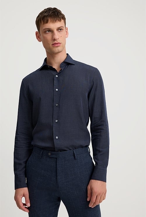 Tailored Fit TENCEL Lyocell Check Shirt