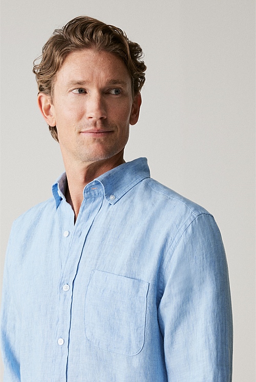 Regular Fit Delave Linen Shirt Regular Fit Delave Linen Shirt