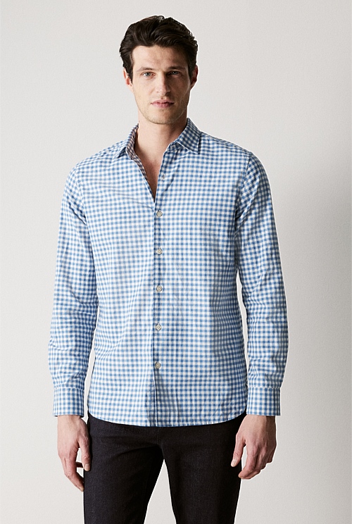 Regular Fit Brushed Cotton Gingham Shirt