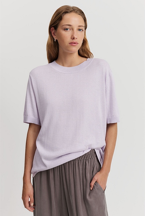 Organically Grown Cotton Cashmere T-Shirt