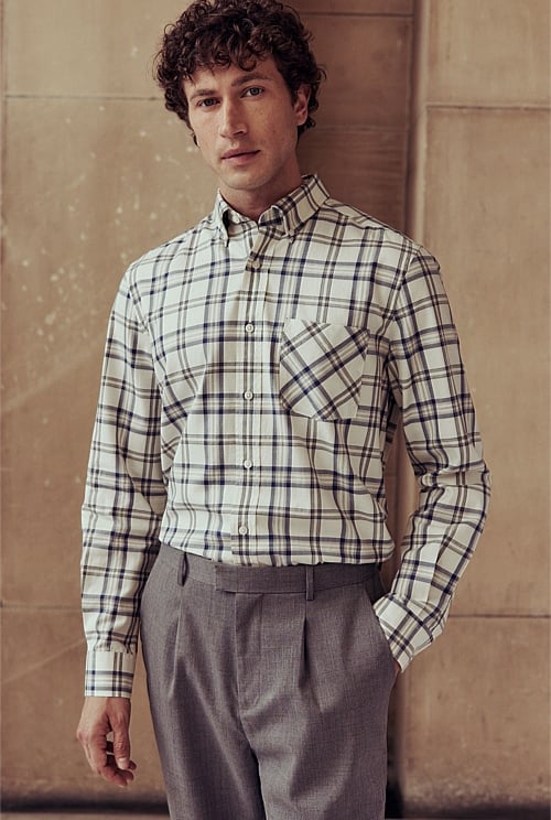 Regular Fit Twill Modern Check Shirt