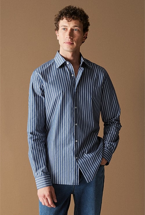 Regular Fit Cotton Urban Striped Shirt