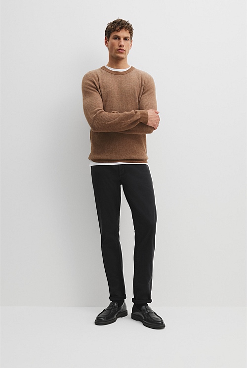 GCS-certified Cashmere Blend Crew Neck Knit