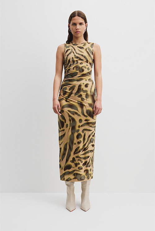 Print Cupro Jersey Dress