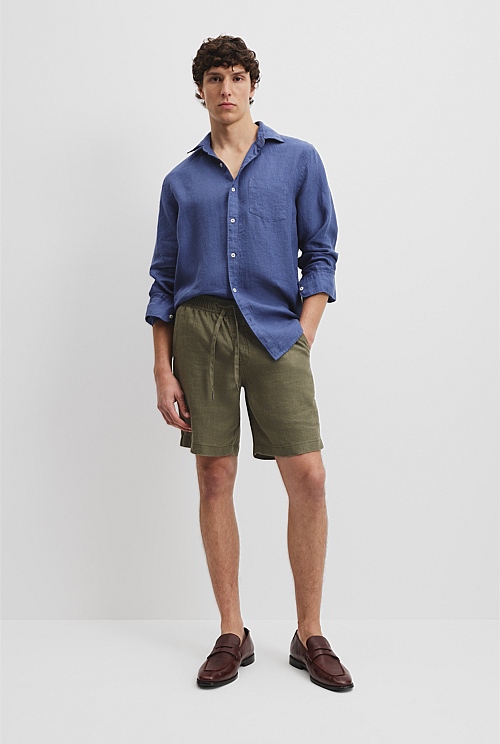Organically Grown Linen Drawcord Short Organically Grown Linen Drawcord Short