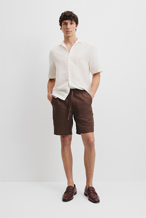 Organically Grown Linen Drawcord Short Organically Grown Linen Drawcord Short