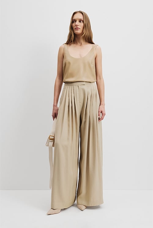 Palazzo Pleat Pant