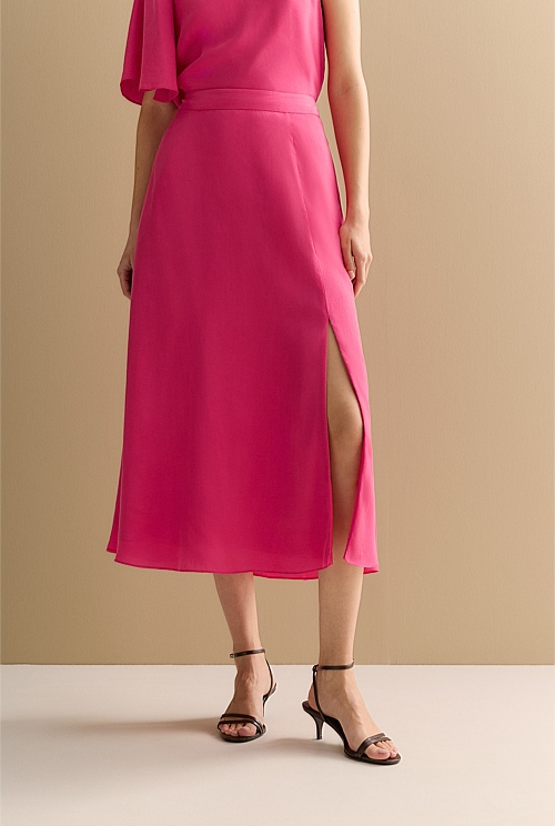 A-Line Split Detail Skirt