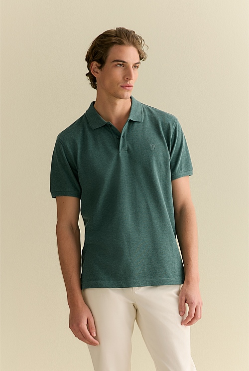Pique Marle Monogram Polo