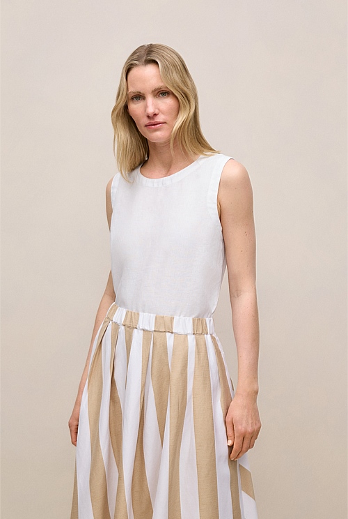 Delave Linen Shell Tank Delave Linen Shell Tank