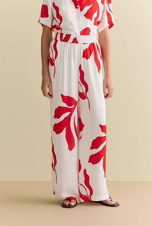 Shadow Palm Draped Pull On Pant Shadow Palm Draped Pull On Pant