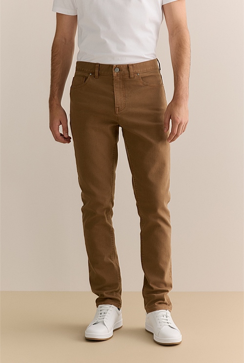Regular Fit Garment Dyed Twill Five Pocket Pant Regular Fit Garment Dyed Twill Five Pocket Pant
