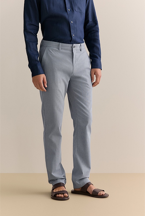 Regular Fit Yarn Dyed Cotton Dobby Chino Regular Fit Yarn Dyed Cotton Dobby Chino