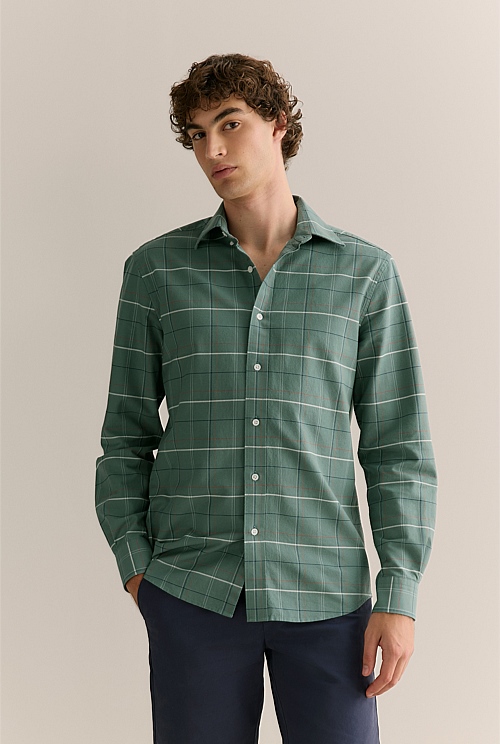 Regular Fit Yarn Dyed Cotton Check Oxford Shirt Regular Fit Yarn Dyed Cotton Check Oxford Shirt