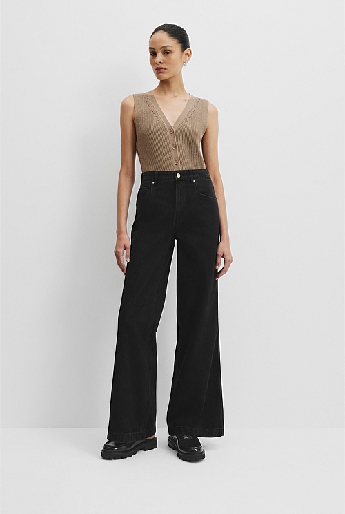 High Rise Wide Leg Jean High Rise Wide Leg Jean