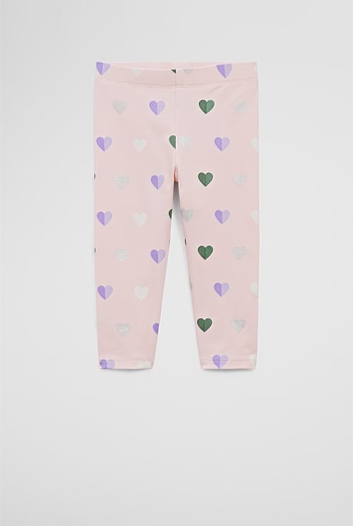 Organically Grown Cotton Blend Heart Legging Organically Grown Cotton Blend Heart Legging