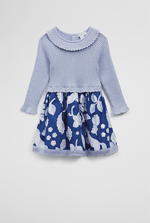 Organically Grown Cotton Blend Half Knit Horse Dress Organically Grown Cotton Blend Half Knit Horse Dress