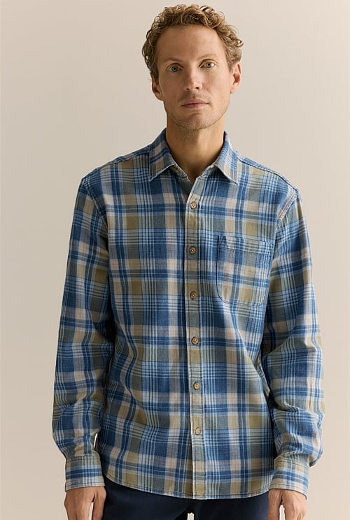 Regular Fit Cotton Slub Check Shirt Regular Fit Cotton Slub Check Shirt