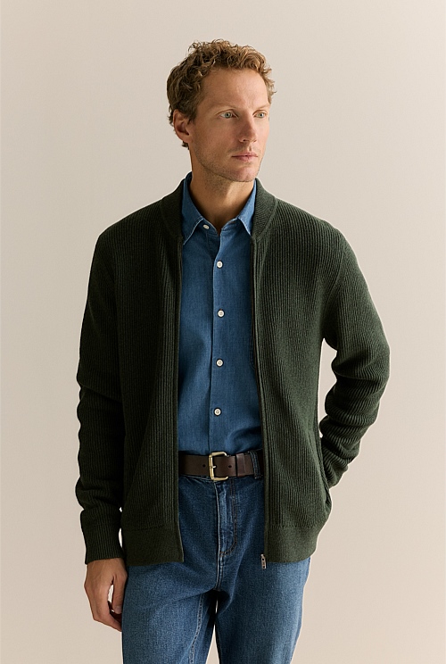 Zip Through Knit Bomber Zip Through Knit Bomber