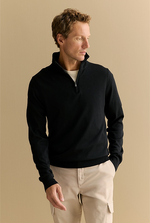 Merino Half Zip