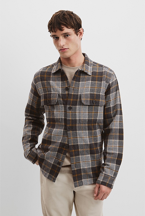 Cotton Check Oversized Shirt Cotton Check Oversized Shirt