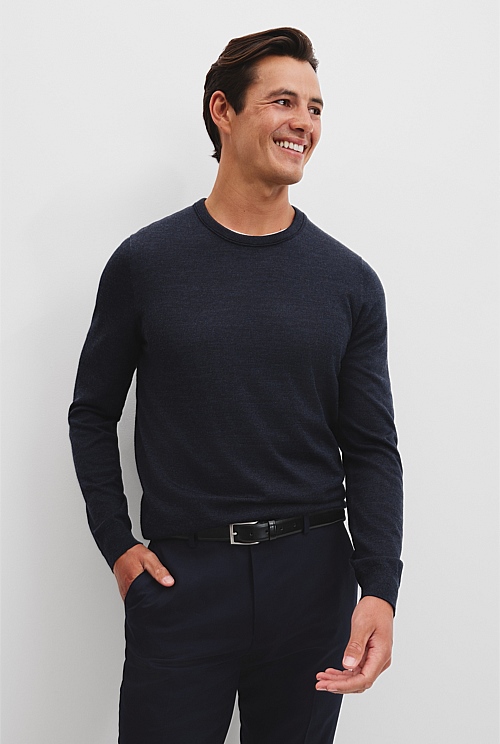 Australian Merino Wool Crew Neck Knit