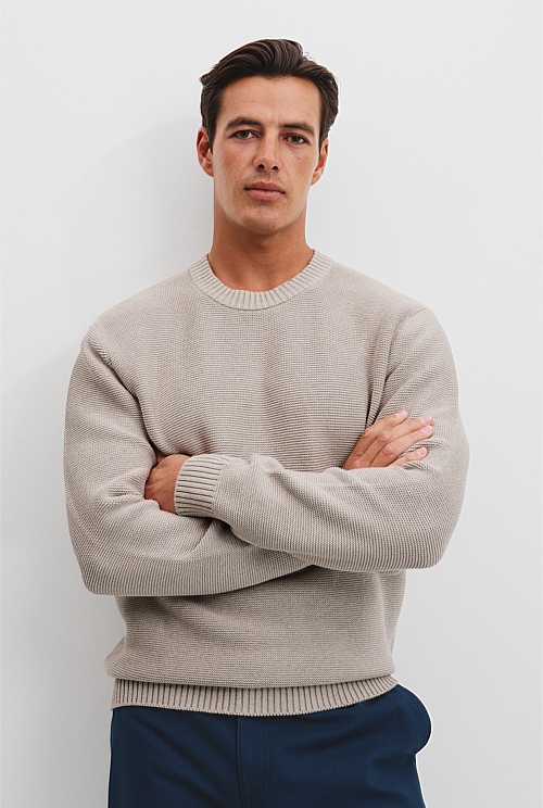 Australian Cotton Crew Neck Knit
