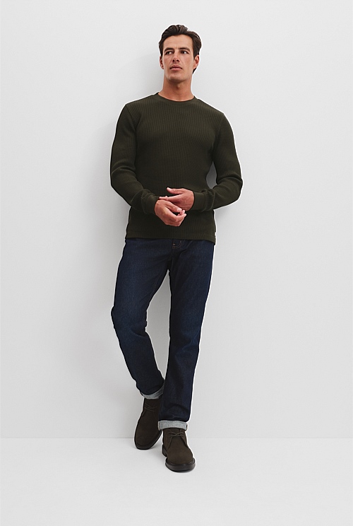 Australian Cotton Waffle Crew T-Shirt