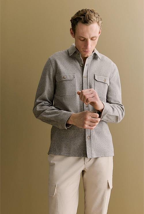 Puppytooth Jacquard Overshirt