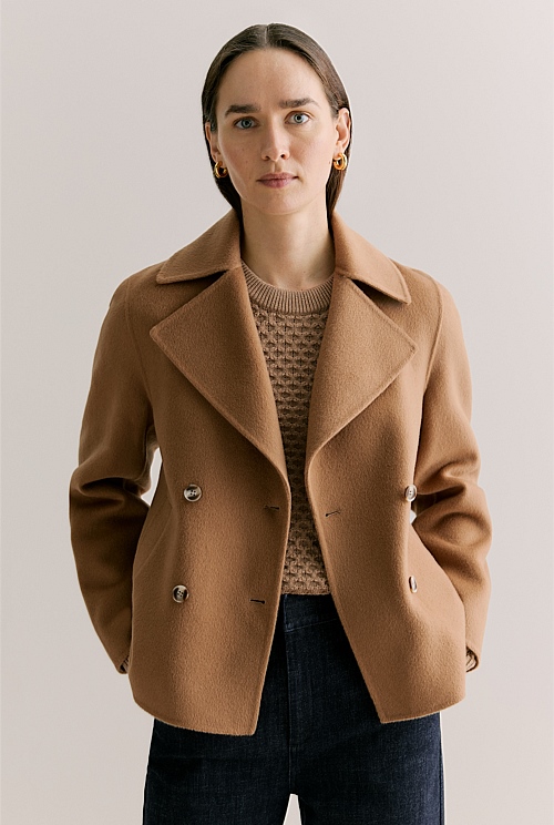 Double Faced Wool Peacoat Double Faced Wool Peacoat
