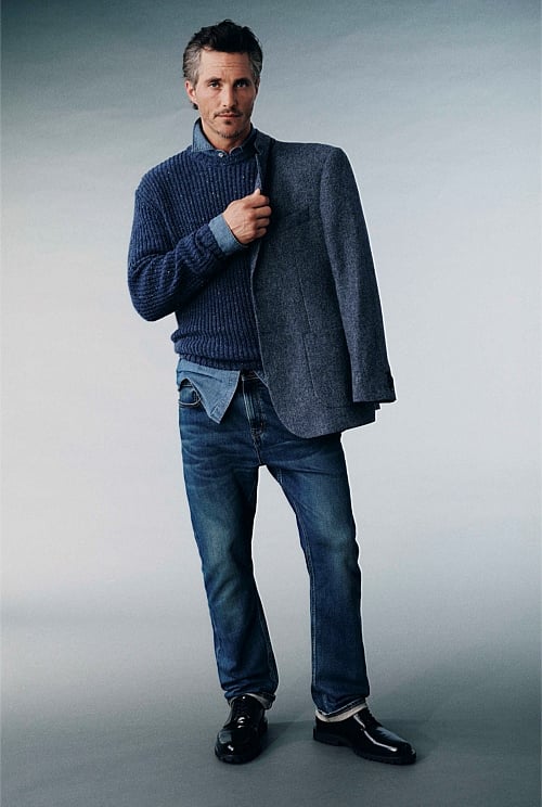 Regular Fit Wool Textured Blazer