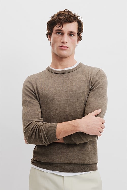 Australian Merino Wool Crew Neck Knit
