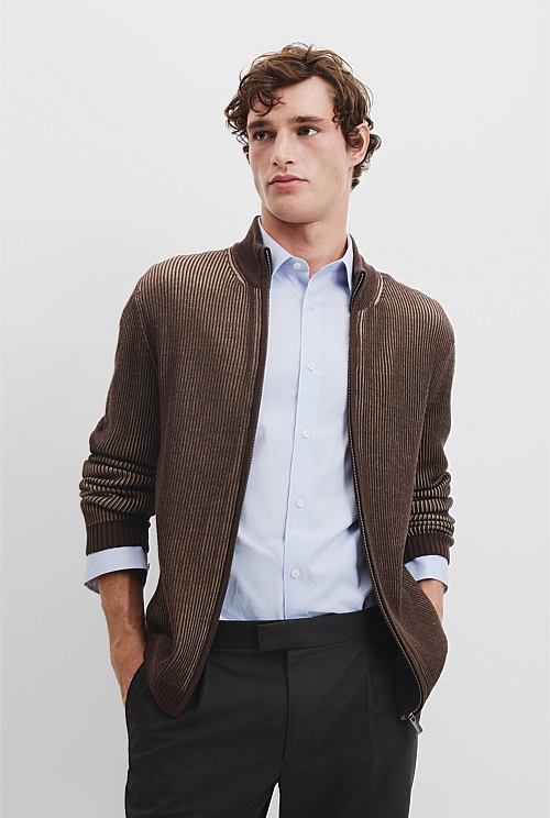 Wool Zip Through Cardigan Wool Zip Through Cardigan