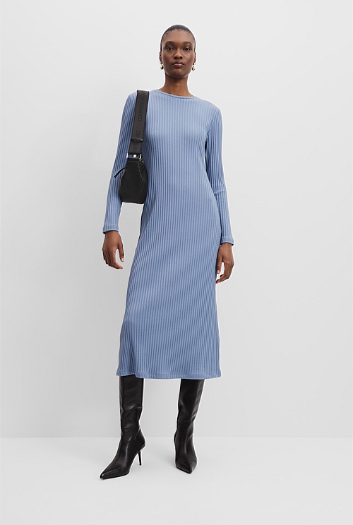 Long Sleeve Rib Dress