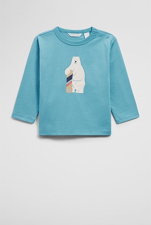 Organically Grown Cotton Polar Bear Long Sleeve T-Shirt