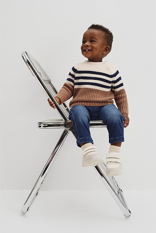 Contrast Stripe Knit