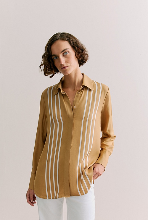 Mini Twill Column Stripe Shirt Mini Twill Column Stripe Shirt