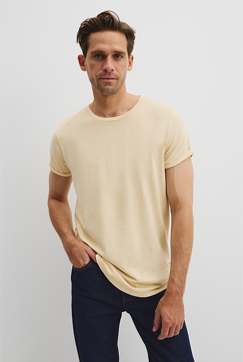 Australian Cotton Longline Garment Dye T-Shirt Australian Cotton Longline Garment Dye T-Shirt