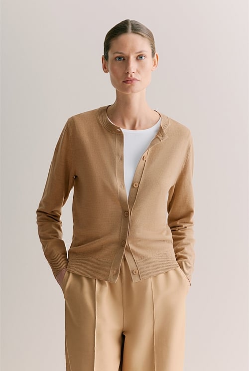 Merino Classic Crew Cardigan