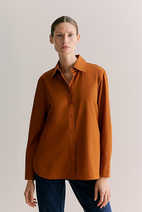 Cotton Poplin Long Sleeve Shirt