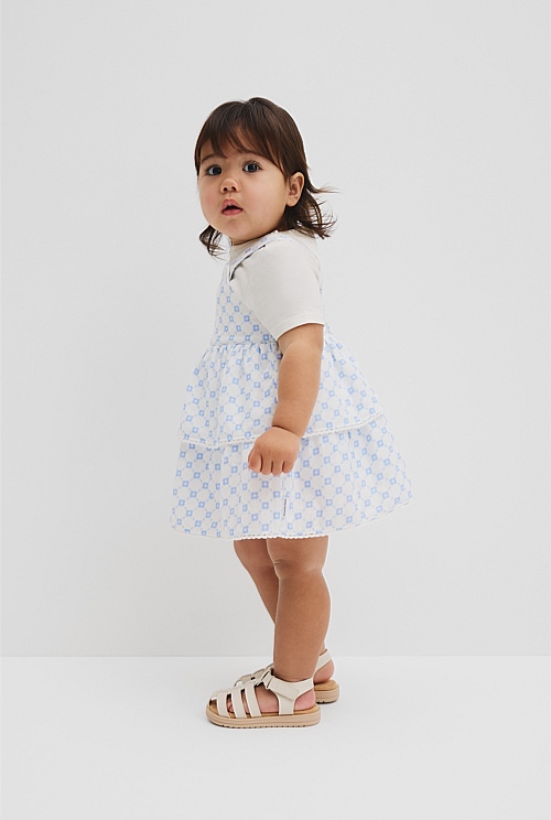 Organically Grown Cotton Tiered Romper Dress Organically Grown Cotton Tiered Romper Dress