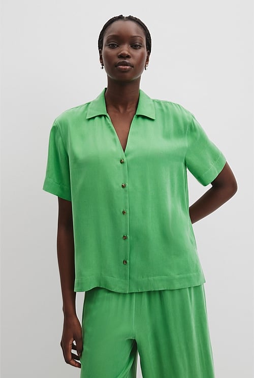 Short Sleeve Cupro Shirt